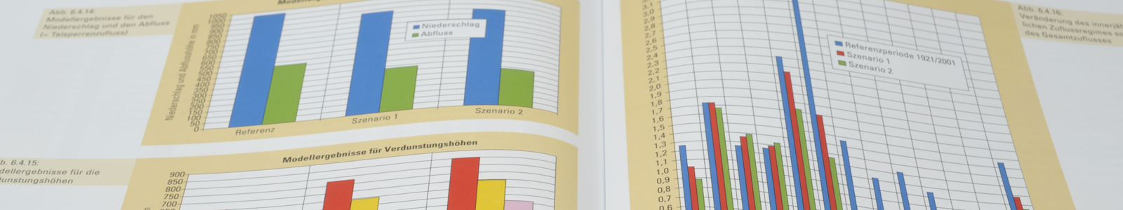 Aufgeschlagene Buchseiten mit Balken-Diagramm  ©Feuerbach